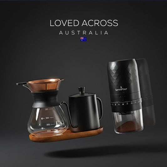 Coffee set with grinder